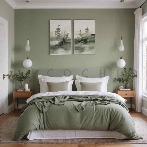 مدل اتاق خواب با رنگ سبز نعنایی