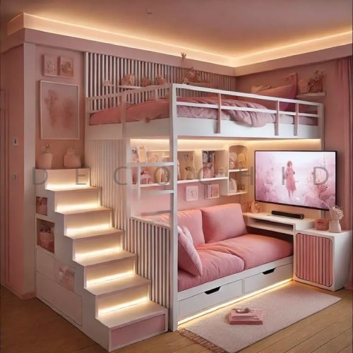 تخت دخترانه دو طبقه