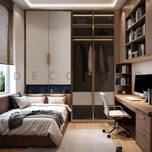 دکوراسیون اتاق خواب کوچک دونفره