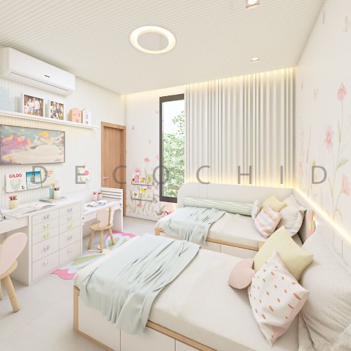 دکوراسیون اتاق مشترک خواهر و خواهر