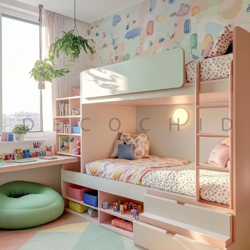 دکوراسیون اتاق خواب مشترک خواهر و برادر