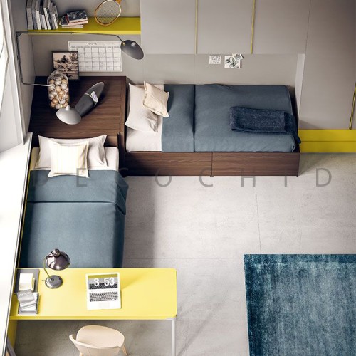 طراحی اتاق خواب مشترک جوان 