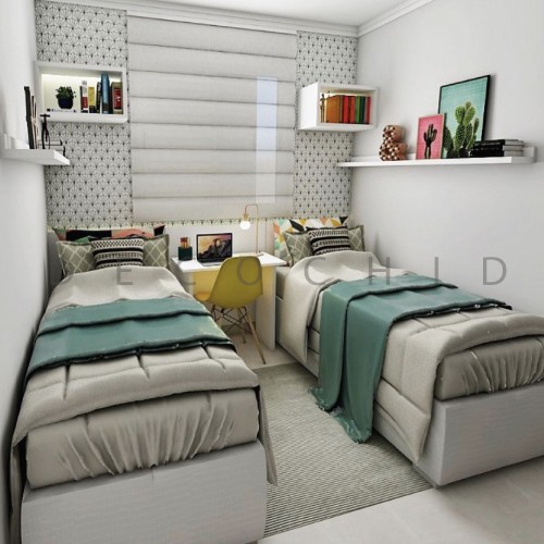 طراحی اتاق خواب مشترک جوان
