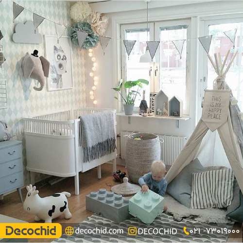 ایده دکوراسیون اتاق پسرانه نوزاد