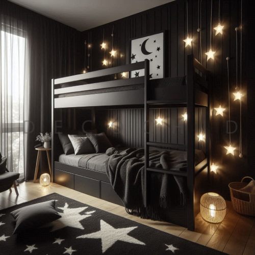 اتاق خواب پسرانه دو نفره مشکی