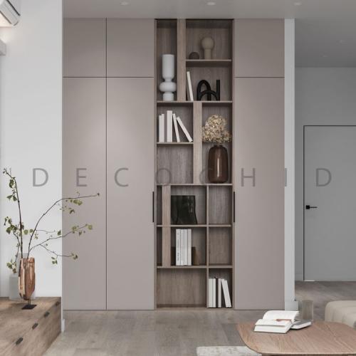 مدل کمد دیواری کتابخانه‌ دار