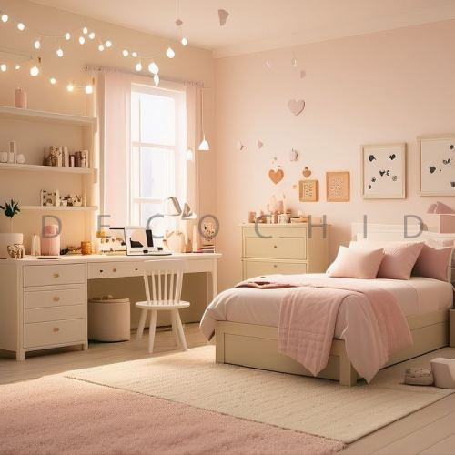 طراحی اتاق خواب مینیمال دخترانه