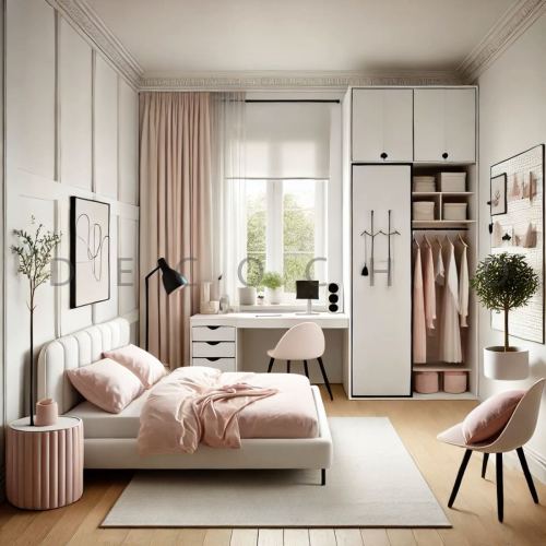 اتاق خواب مینیمال دخترانه