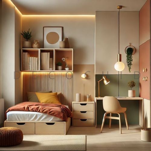 دکوراسیون اتاق خواب مینیمال پسرانه