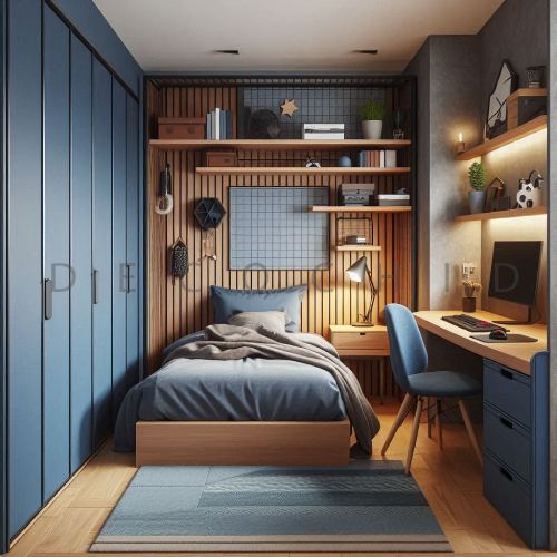 اتاق خواب مینیمال پسرانه