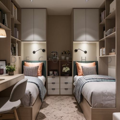 طراحی اتاق خواب مینیمال دو نفره