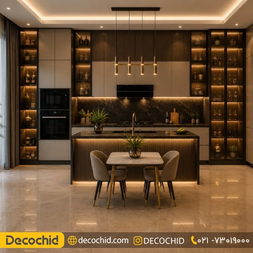 مدل کابينت ام دی اف با شيشه