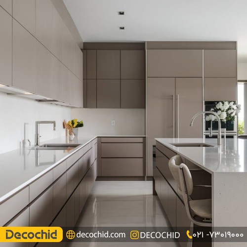 کابینت مدرن با رنگ گریژ