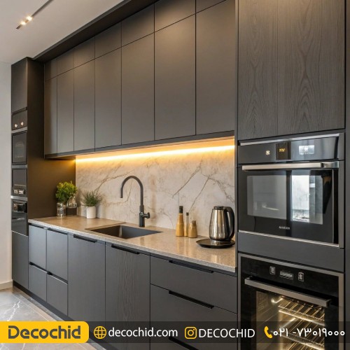 کابینت آشپزخانه مدرن طوسی