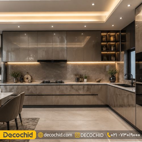 کابینت های گلاس طرح دار