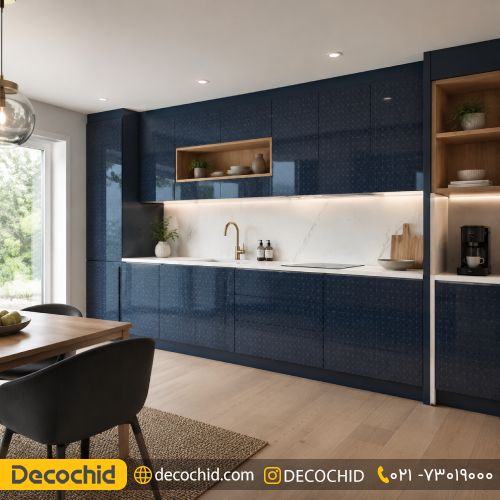 کابینت آشپزخانه های گلاس طرح دار