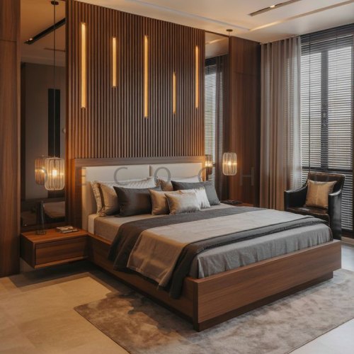 تخت خواب قهوه ای