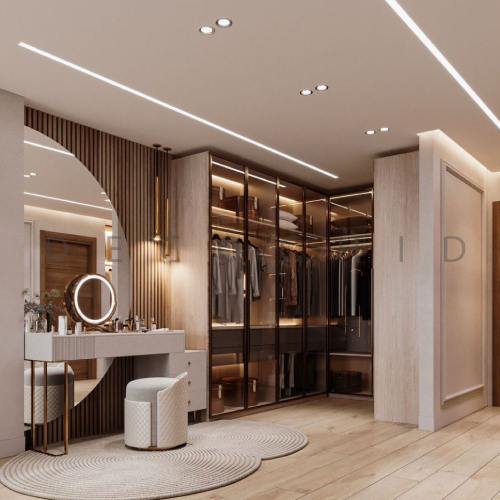 میز آرایش در کلوزت روم مدرن