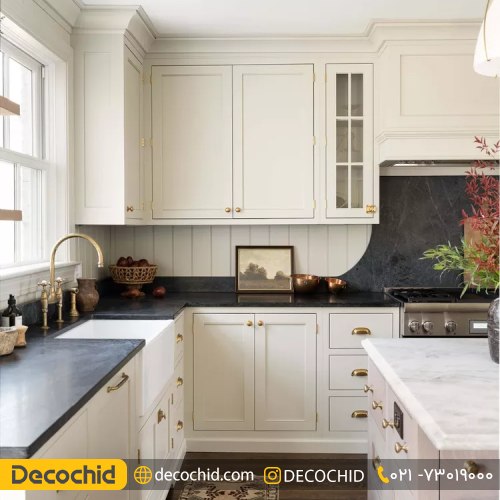 کابینت نئوکلاسیک با صفحه مشکی