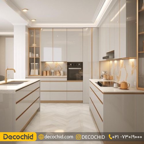 کابینت سفید طلایی جدید 
