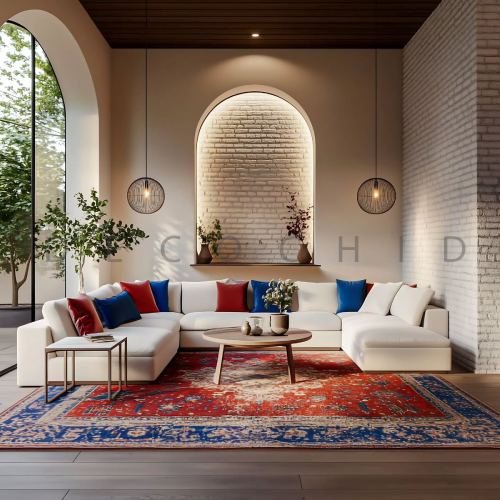 دکوراسیون پذیرایی مستطیل شکل ایرانی