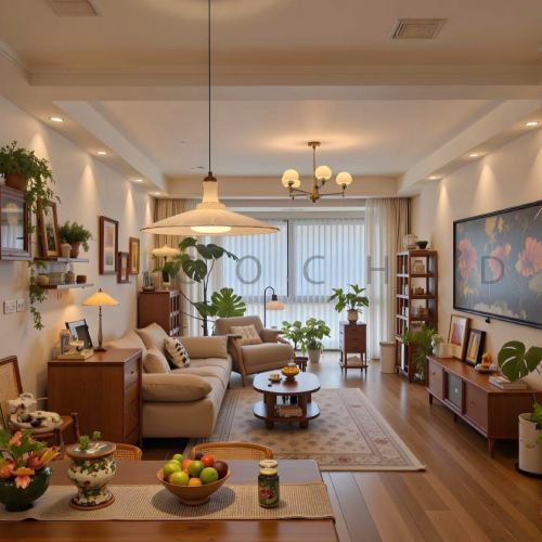 چیدمان پذیرایی مستطیل شکل ۴۰ متری