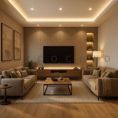 نورپردازی پذیرایی مستطیل