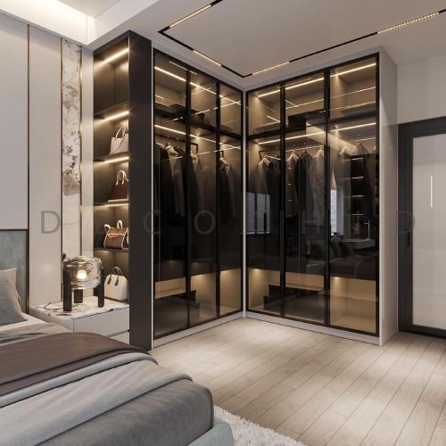 کلوزت روم گوشه ای در اتاق کوچک