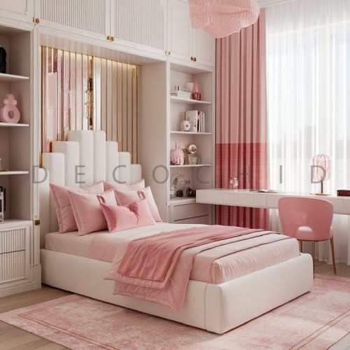 اتاق خواب دخترانه لاکچری صورتی