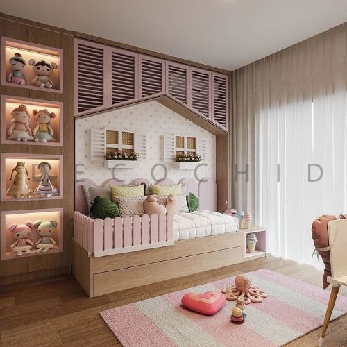 اتاق خواب دخترانه لاکچری خارجی