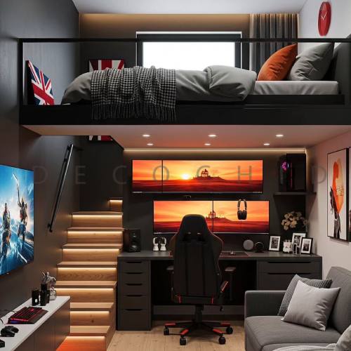 اتاق پسرانه لاکچری منظم