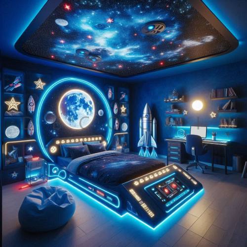 اتاق خواب پسرانه لاکچری مدرن