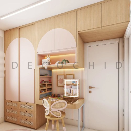 کمد دیواری اتاق کودک رنگ چوب