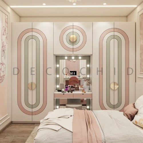 کمد دیواری دخترانه برای اتاق کودک