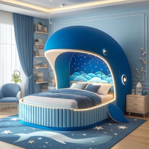 تخت دخترانه طرح دریا