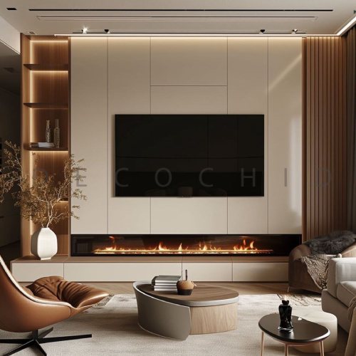 تی وی وال جدید شومینه دار