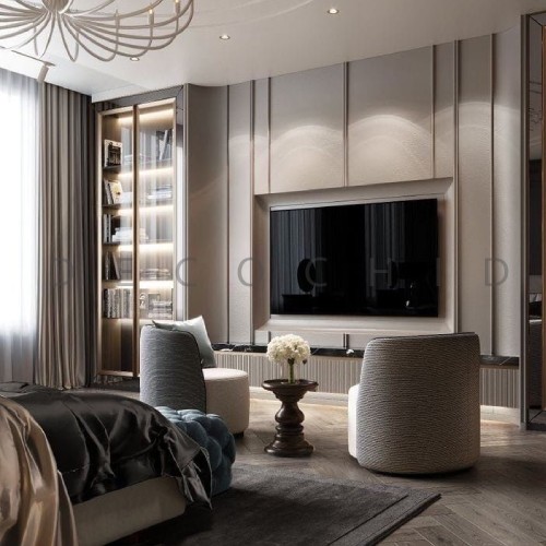 تی وی وال نئوکلاسیک سقف‌ دار 