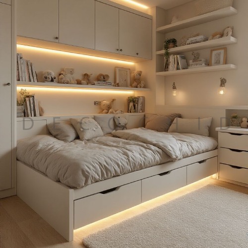 تخت اتاق خواب دخترانه رویایی