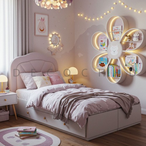تخت خواب اتاق خواب دخترانه رویایی