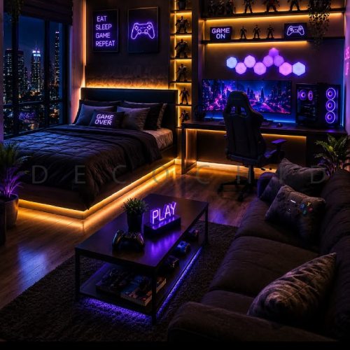 اتاق گیمینگ پسرانه سبک استریمری