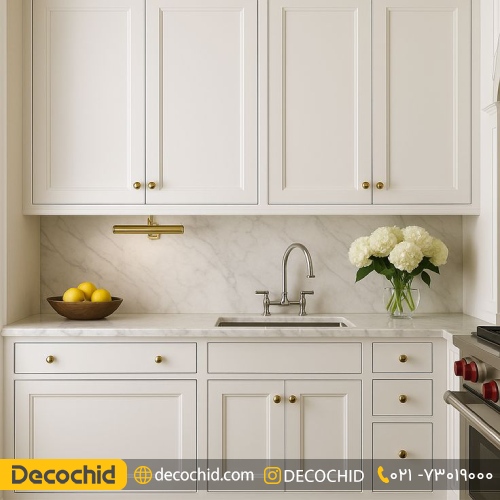 کابینت سفید نئوکلاسیک مات 