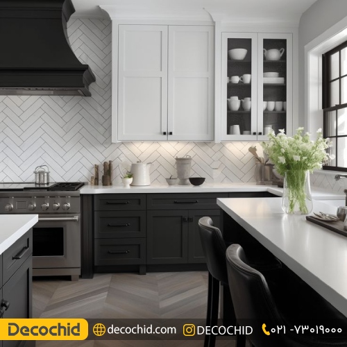 کابینت سفید مشکی