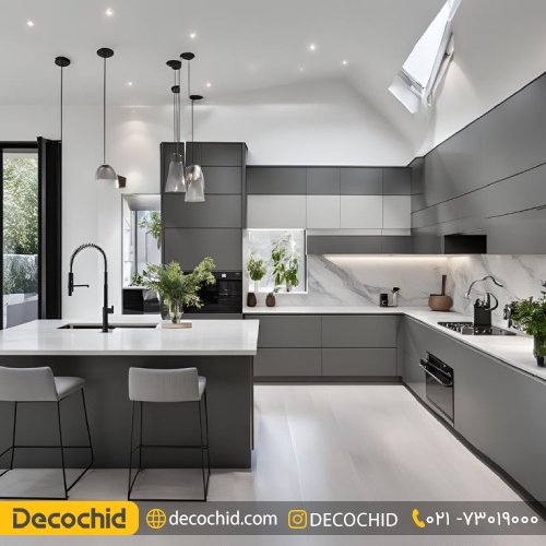 کابینت سفید نقره ای