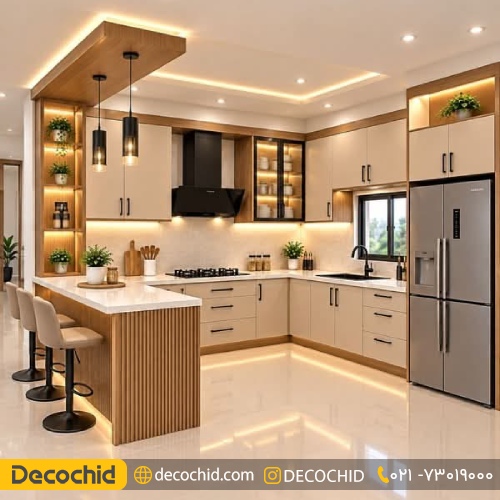 نورپردازی کابینت مدرن مات