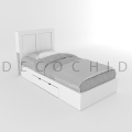 تخت خواب یک نفره سفید D.1019