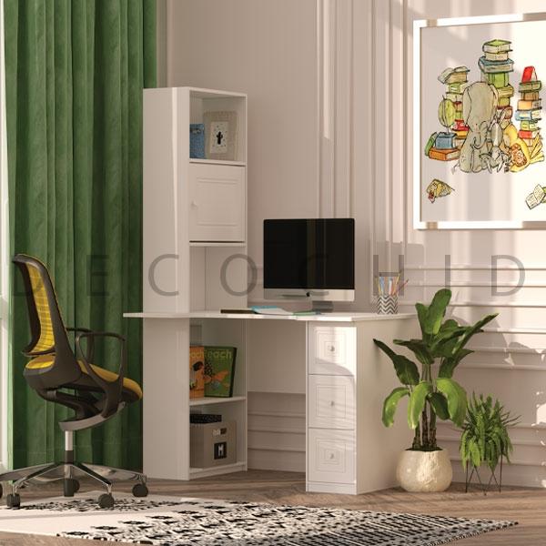  میز تحریر دیما طول 120 کشو راست سفید M1