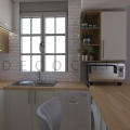 کابینت آشپزخانه سفید گردویی D.3013