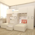 تخت خواب دو طبقه سه نفره D.1106