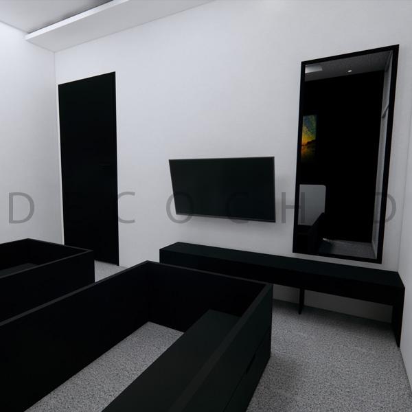 تخت خواب یک نفره مشکی D.1122