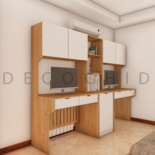میز تحریر گردویی سفید D.4043